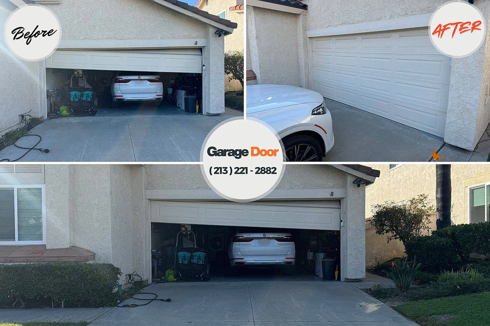 Before and after: garage door repair Ransomville, NY